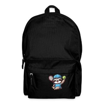 Niedliches Faultier als Tennisspieler - Lustiger - Rucksack - Schwarz - Vorne