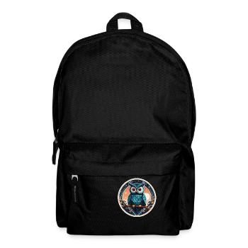 Owl Christmas Drawing - Backpack - black - Front