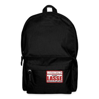 Lasse Name Lustiges Warnschild - Rucksack - Schwarz - Vorne