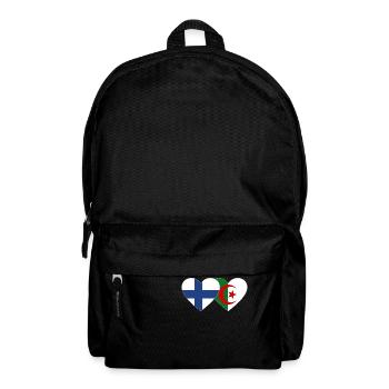 Finnland Algerien Flagge Herz - Rucksack - Schwarz - Vorne