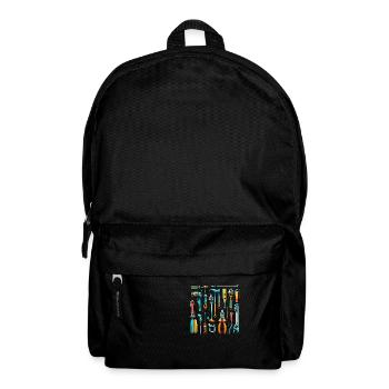 Sammlung verschiedener Werkzeuge - Rucksack - Schwarz - Vorne