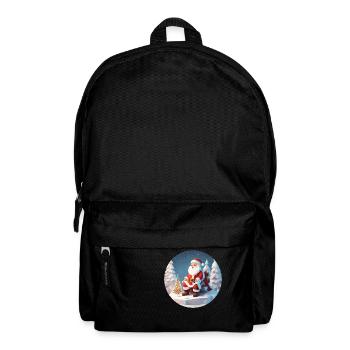 Santa Claus Low Poly Christmas - Backpack - black - Front