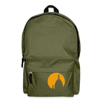 Sacré-Coeur Montmartre Paris gelbe Silhouette - Rucksack - Olivgrün - Vorne