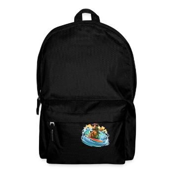Surfende Schildkröte - Rucksack - Schwarz - Vorne