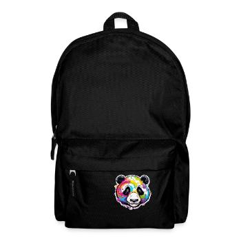 Panda / Tier / Zoo / Bambus / Wild / Kindlich - Rucksack - Schwarz - Vorne