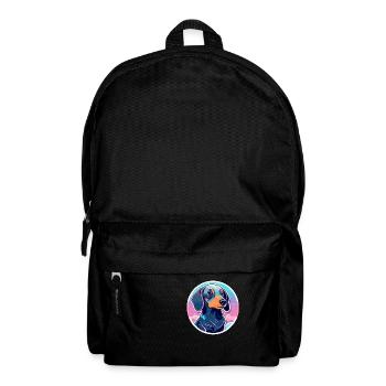 Dackel Hund Illustration - Rucksack - Schwarz - Vorne