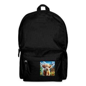 Highland cow with majestic horns - Backpack - black - Front
