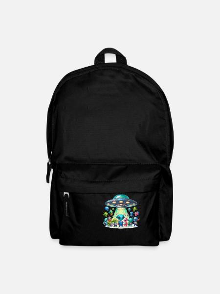 Aliens Marveling at a UFO - Rucksack - Schwarz