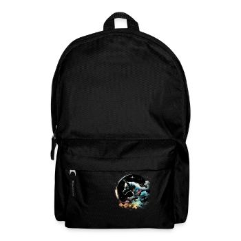 Nacht-Einhorn - Rucksack - Schwarz - Vorne