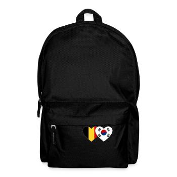 Belgien Südkorea Flagge Herz - Rucksack - Schwarz - Vorne