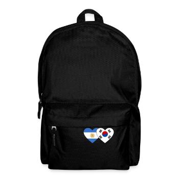 Argentinien Südkorea Flagge Herz - Rucksack - Schwarz - Vorne