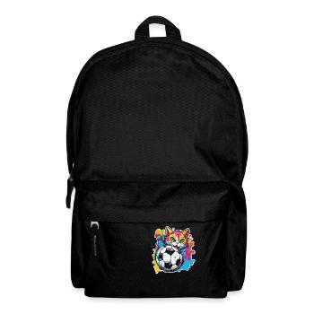 Chat de football / Animal / Football / But / Sports - Sac à dos - noir - Devant