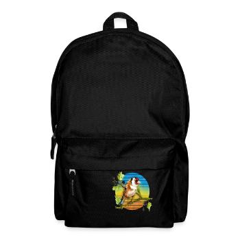 Oiseau coloré - Sac à dos - noir - Devant