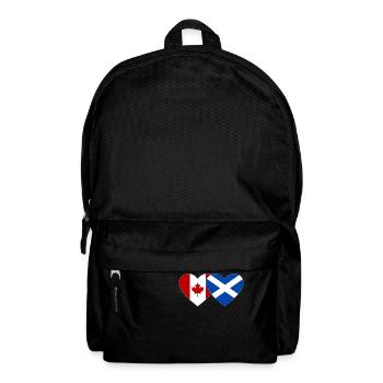 Canada Scotland Flag Heart - Backpack - black - Front