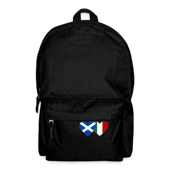 Scotland Italy Flag Heart - Backpack - black - Front