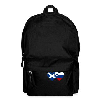 Schottland Slowenien Flagge Herz - Rucksack - Schwarz - Vorne