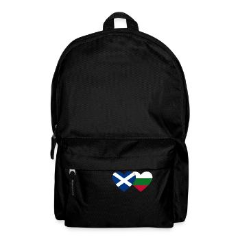Scotland Bulgaria Flag Heart - Backpack - black - Front