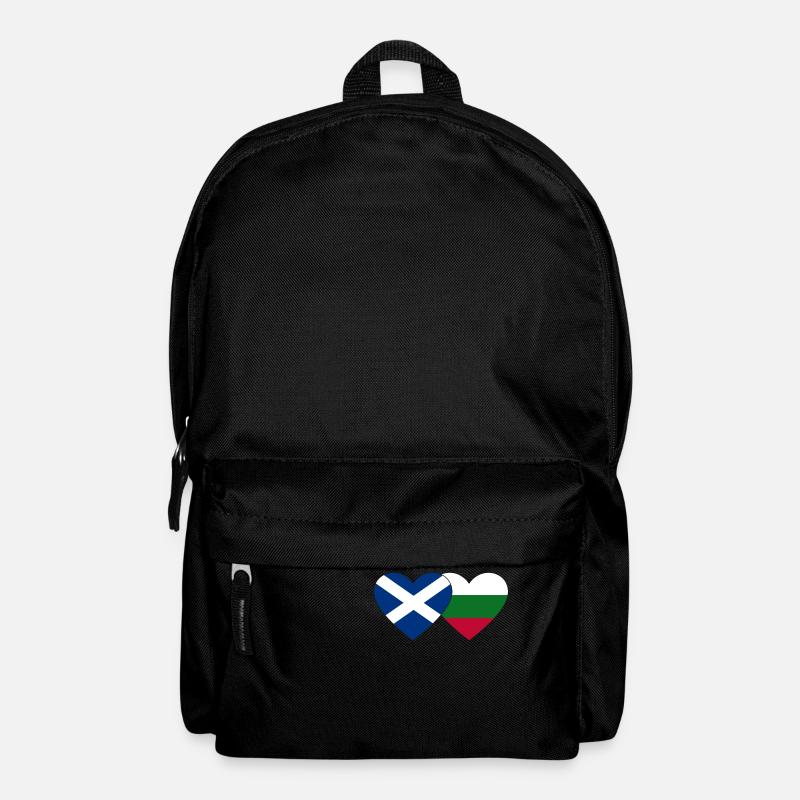 Schottland Bulgarien Flagge Herz - Rucksack - Schwarz