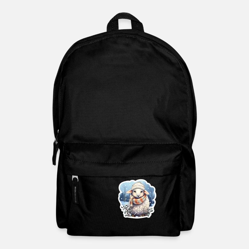 Winterschäfchen - Rucksack - Schwarz