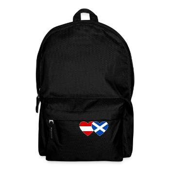 Austria Scotland Flag Heart - Backpack - black - Front