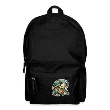 Cheerful young tortoise - Backpack - black - Front