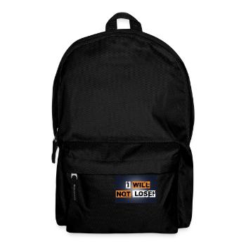 I will not lose saying lettering Graffiti - Backpack - black - Front