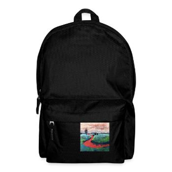 roter Flussverlauf - Rucksack - Schwarz - Vorne