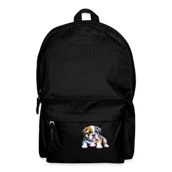 Bulldogge Hunde Hund Hundebesitzer Hundehalter - Rucksack - Schwarz - Vorne