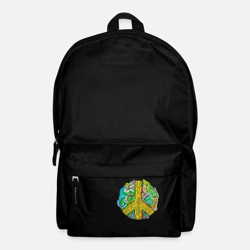 Peace - Friedenszeichen Aquarel Abstrakt - Rucksack - Schwarz