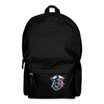 Pirat / Ahoi / Anker / Kapitän / Totenkopf / Rum - Rucksack - Schwarz - Vorne