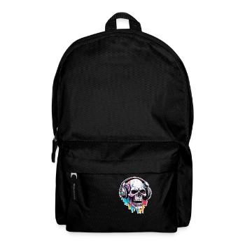 Headphones / Audio / Music / Skull / Cool - Backpack - black - Front