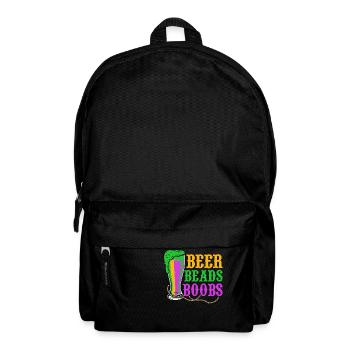 Beer Beads Boobs Carnival Mardi Gras - Rucksack - Schwarz - Vorne