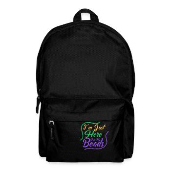 I'm Just Here For The Beads Mardi Gras Carnival - Rucksack - Schwarz - Vorne