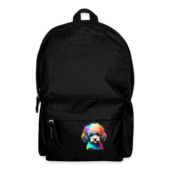 Caniche Chien Propriétaire Chien Chiot Chien Amour Caniche Chiot - Sac à dos - noir - Devant