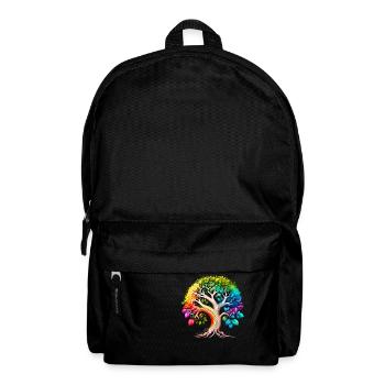 Baum des Lebens Lebensbaum Meditation Yoga - Rucksack - Schwarz - Vorne
