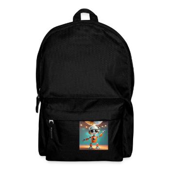 mignon petit robot – danse lors d’une fête - Sac à dos - noir - Devant