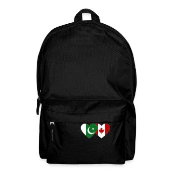 Pakistan Kanada Flagge Herz - Rucksack - Schwarz - Vorne