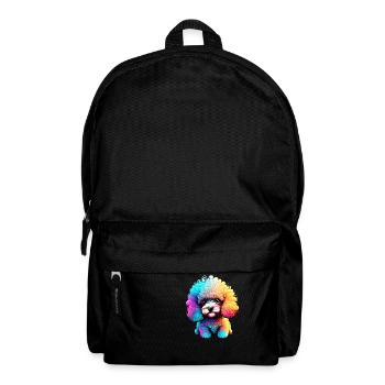 Caniche Chien Propriétaire Caniche Chiot Chien Chiot Chien Amour - Sac à dos - noir - Devant
