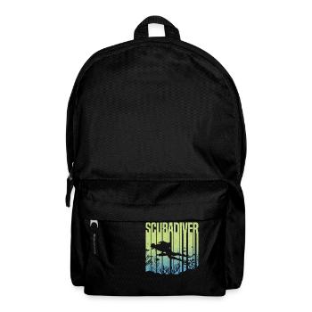 Scuba Diver Underwater Exploration Shark Diving - Backpack - black - Front