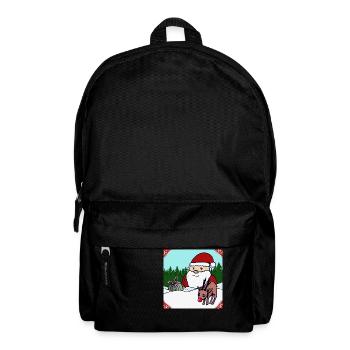 Frohe Weihnacht - Rucksack - Schwarz - Vorne