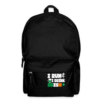 Je cours. Je bois. Irlandais. - Sac à dos - noir - Devant