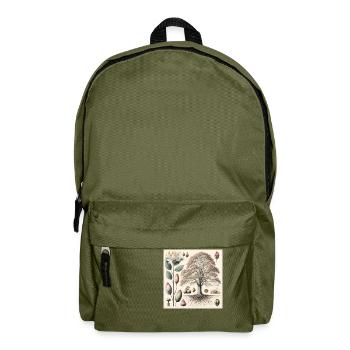 Tulpenbaum Botanik - Rucksack - Olivgrün - Vorne