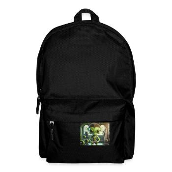 cute little alien everyday life – workout gym - Backpack - black - Front