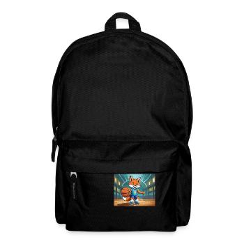 Niedlicher kleiner Teufel Fuchs Alltag – Basketball - Rucksack - Schwarz - Vorne