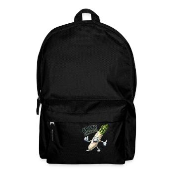 Crazy Veggies: Asparagus Bodybuilder Pro Thumbs Up - Rucksack - Schwarz - Vorne