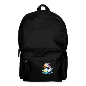 Gummiente / Badeente / Wasser / Badewanne - Rucksack - Schwarz - Vorne