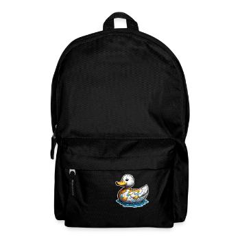 Gummiente / Badeente / Wasser / Badewanne - Rucksack - Schwarz - Vorne
