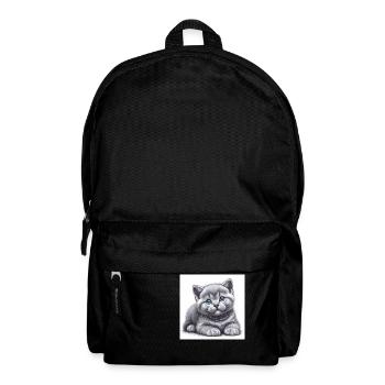 British Shorthair - Backpack - black - Front