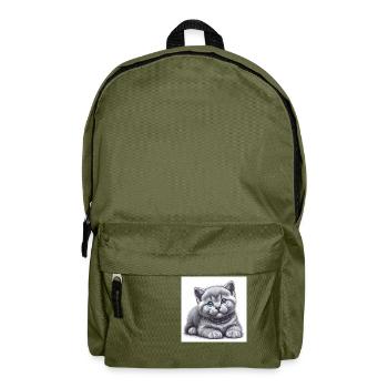 British Shorthair - Backpack - olive green - Front