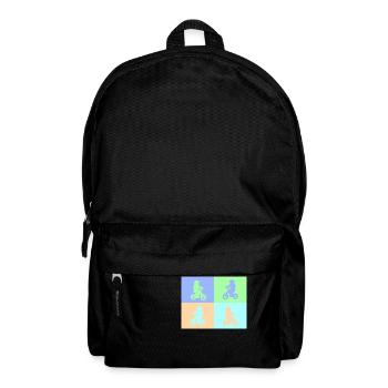 Junior Biker Pop Art pastel - Backpack - black - Front